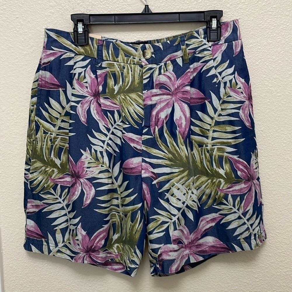 Scotch & Soda Men's Twilt‎ Tropical Print Loose Fit Shorts Sz 30 Blue Green New